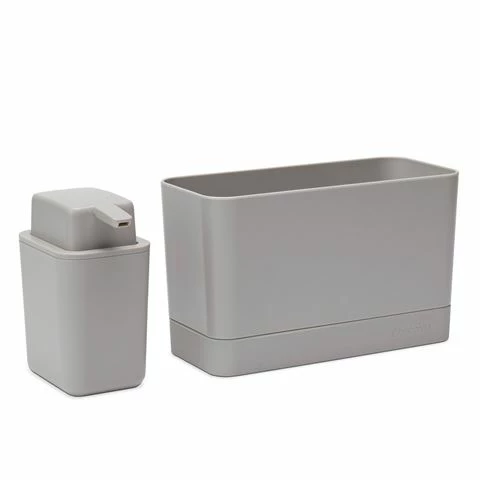 Brabantia - Sink Organiser Mid Grey Set 2pce 1 Brabantia - Sink Organiser Mid Grey Set 2pce