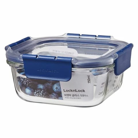 Lock & Lock - Top Class Glass W/Tritan Lid Square 750ml 1 Lock & Lock - Top Class Glass W/Tritan Lid Square 750ml