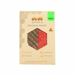 Queen B - Beeswax Wrap Red Sparkle & Gingham Med/Lrge 2pce