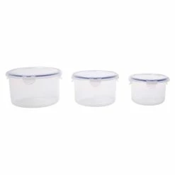 Lock & Lock - Classic Round Food Storage Set 3pce