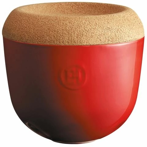 Emile Henry - Garlic Pot Burgundy 1 Emile Henry - Garlic Pot Burgundy
