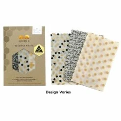 Queen B - Beeswax Wrap Set Neutral Medium 3pce