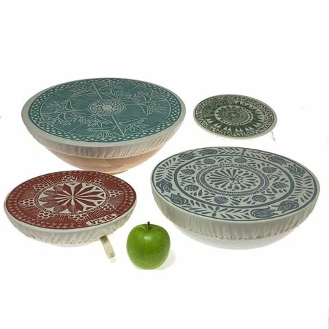 Spaza - Dish And Bowl Cover Set Safari 4pce 1 Spaza - Dish And Bowl Cover Set Safari 4pce