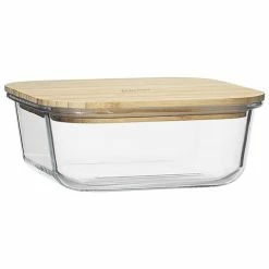 Ecology - Nourish Square Storage With Bamboo Lid 18cm