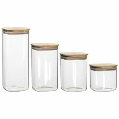 Ecology - Pantry Square Canister Assorted Sizes Set Of 4
