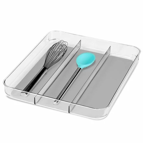 Madesmart - Clear Soft Grip Utensil Tray 1 Madesmart - Clear Soft Grip Utensil Tray