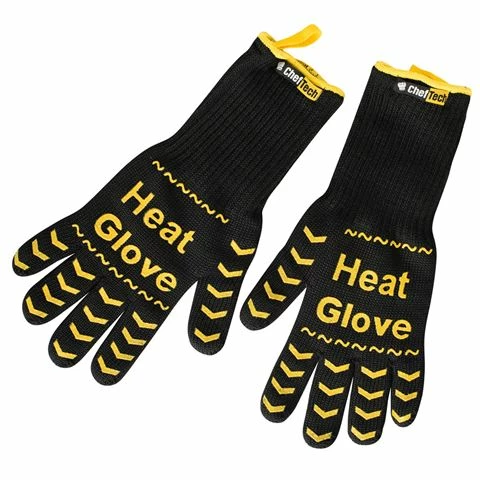 ChefTech - Black & Yellow Heat Gloves 2pce 1 ChefTech - Black & Yellow Heat Gloves 2pce