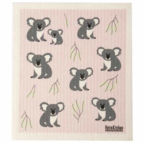 Retro Kitchen - Biodegradable Dish Cloth Koalas 1 Retro Kitchen - Biodegradable Dish Cloth Koalas