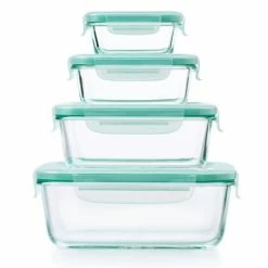 OXO - Smart Seal Glass Rectangular Container Set 4pce
