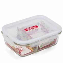 Lock & Lock - Oven Glass Rect. Container W/Divider 950ml