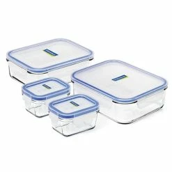 Glasslock - Tempered Glass Food Container Set 4pce